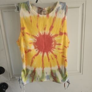 Tie-Dye Sleeveless Top - Multicolor